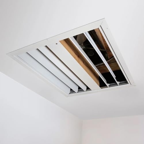 Master Flow GAF 24" Direct Drive 4500 CFM Whole House Fan with Shutter - 1/4 HP Permanent split-capictor Motor - Pull Chain Operation - WHFS24M