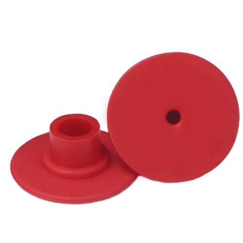 KaDdu 100 Pcs Livestock Ears, Dropped Pig Round Tags with Number, Suitable for Fox, Pig, Sheep Yellow (7 Colors) 0-100 red - color: Red