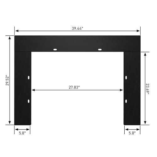 Electric Fireplace Insert Trim Kit for 30" W x 25" H，Black, for ASIN B0D9GDGD1Q - size: Trim for 30"W25"H