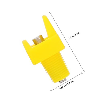 HEMOTON Automatic Poultry Waterer Nipples Set for Chickens with 12 Yellow Nipples, Installation Wrench and Drill Bit, Poultry Drinking Device for Agricultural and Livestock Use