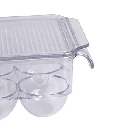 Kitchen Details Egg Crate | Dimensions: 14.5"x4.5"x2.9" | Fits 14 Eggs per Crate | Stackable | BPA Free | Easy Pull Handles | Kitchen Organization | Clear