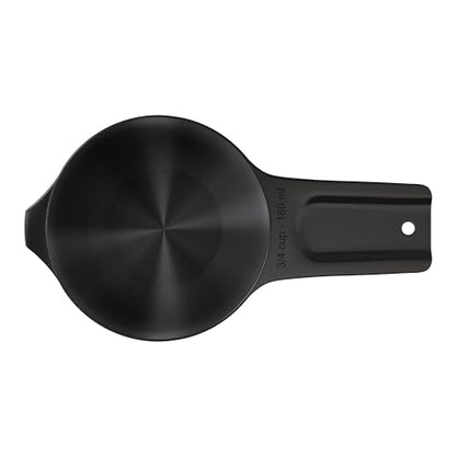 Color Up ¾ Cup Measuring Cup (180 ml) – Premium Blck Stainless Steel, Accurate for Wet & Dry Ingredients, Embossed Markings, Easy-Pour Spouts, Dishwasher-Safe, Kitchen Essential - size: 3/4 Cup (180 ml) Black