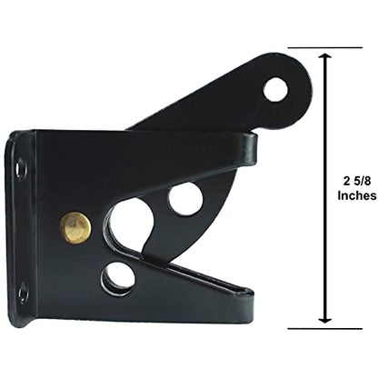 Jake Sales - Single Sided Wood Fence Gate Latch - Black - Marine Grade Powder Coated for Long Lasting Looks and Rust Resistance - size: Single Sided - Each