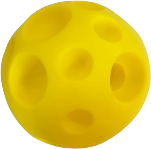 Interactive Treat Ball for Dogs Cats Rabbits Bunnies Pigs Small Animal Food Dispensing Toy (Yellow) - color: Yellow