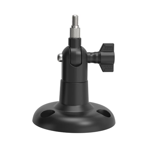 Holicfun 360° Adjustable Indoor/Outdoor Security Camera Wall Mount - Universal 1/4"-20 Thread Mounting Bracket for Ring, Blink, Eufy, Google Nest, Arlo, Wyze & More - Black - color: Black, size: 1 Pack