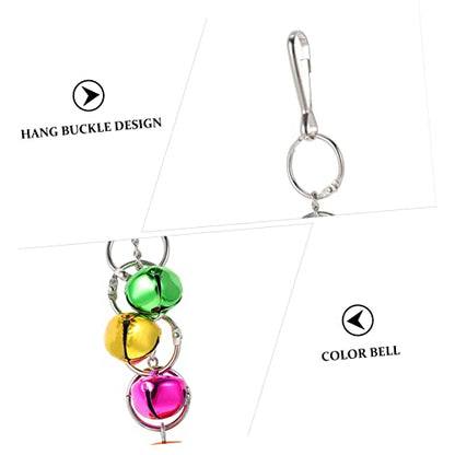HANABASS 1pc Pet Cage Accessory Bird Mirror Toy Bells Chicken Decorations Hanging Mirror for Chickens