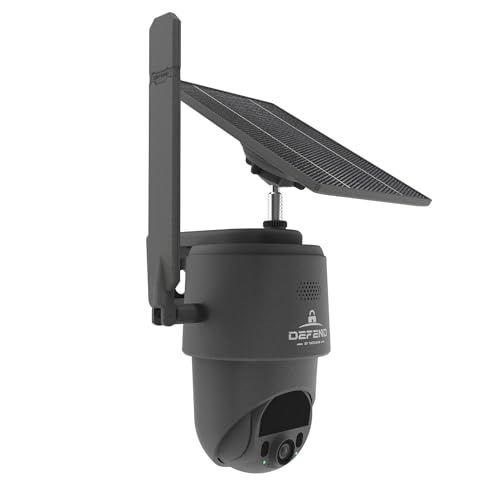TACTACAM – Defend 360 Cellular Security Camera, 4K Photos, 1080p Video, Solar + Rechargeable Battery, 360° Pan/Tilt/Zoom, LTE Cellular, Motion Alerts, Weather Resistant