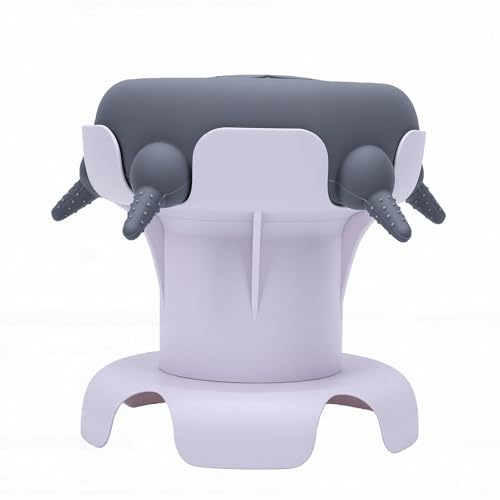 Pssopp Silicone Puppy Nursing Station Pet Milk Feeder Station, Silicone Puppy Nursing Feeder Milk Bowl for Newborn Rabbits Kittens Other Animals Feeding Supplies (Grey) - color: Grey