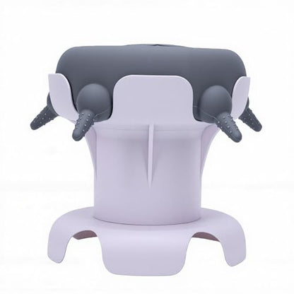 Pssopp Silicone Puppy Nursing Station Pet Milk Feeder Station, Silicone Puppy Nursing Feeder Milk Bowl for Newborn Rabbits Kittens Other Animals Feeding Supplies (Grey) - color: Grey