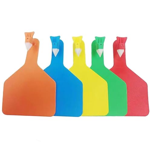 50/100 Pieces TPU Blank one-piece Cattle Ear tag, Z Blank(001-300) Ear tag, Large Livestock Identification tag Mixed Color Blank Ear tag 50PCS - color: Mixed Color, size: Blank ear tag 50PCS