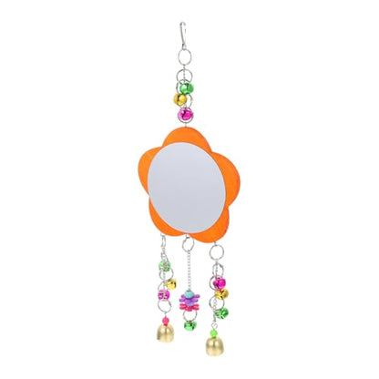Totority Hanging Rooster Mirror Toy for Chickens Durable Pet Cage Accessory for Fun and Entertainment Gardens and Farms for Birds and Livestock