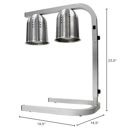 Winco Bulb Professional Free Standing Heat Lamp, Twin,Aluminum - color: Aluminum