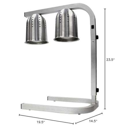 Winco Bulb Professional Free Standing Heat Lamp, Twin,Aluminum - color: Aluminum