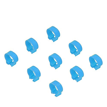 Omabeta Pigeons Foot Ring, Durable Plastic Easy-to-Install Compact Design, Identification Leg Rings, for Pigeon Identification, Light Blue, 8mm, 100 Pieces - color: Light Blue