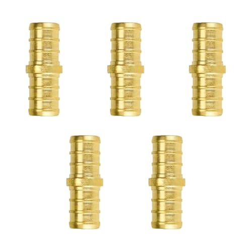 SUNGATOR 5-Pack 1/2" Pex Coupling, 1/2 Inch Pex Coupler Fittings - size: 1/2" Coupler, 5 Pack