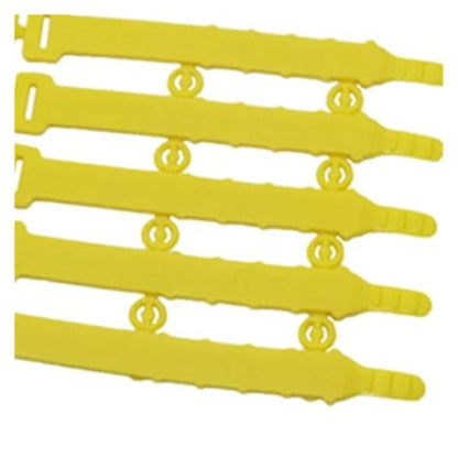 200 Pcs Farm Animal Foot Ring Chicken Quail Pigeon 5 Colors Pet Bird Soft Quality PVC(Yellow) - color: Yellow