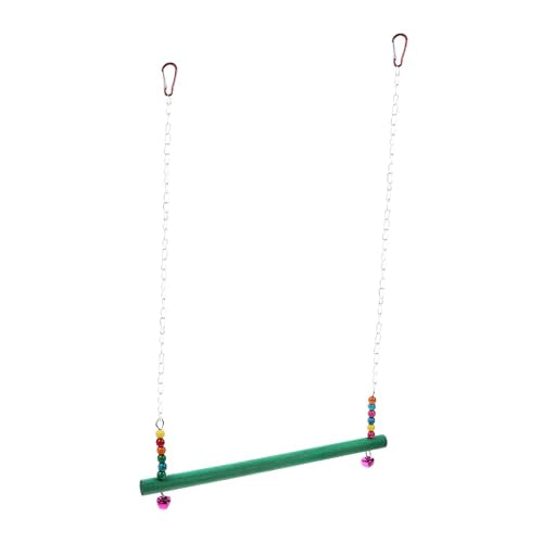POPETPOP Pet Chicken Climbing Frame Wooden Swing Toy Perch Hen and Rooster Adventure Stand