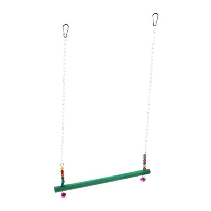 POPETPOP Pet Chicken Climbing Frame Wooden Swing Toy Perch Hen and Rooster Adventure Stand