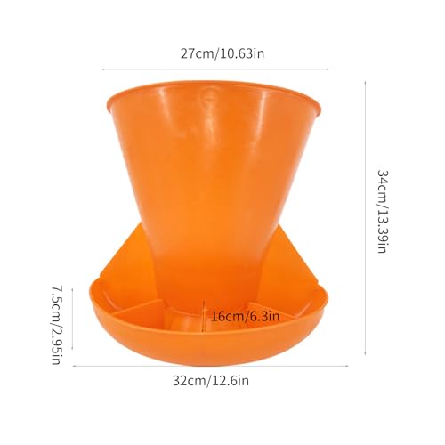 Wall Mounted Pigs Feeder with 4 Feeding Compartments for Organized Livestock Feeding Easy to