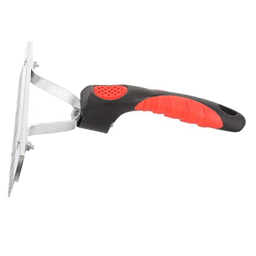 ERINGOGO Durable Horse Hair Grooming Comb with Rubber Handle Metal Cleaning Rake and Large Animals Practical Deshedding Tool for Efficient Fur Removal and Easy Maintenance