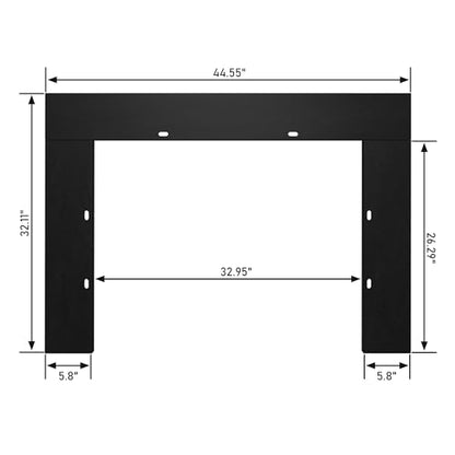 Electric Fireplace Insert Trim Kit for 36" W x 27" H，Black, for ASIN B0CLB917Y8 - size: Trim for 36"W27"H