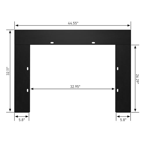 Electric Fireplace Insert Trim Kit for 36" W x 27" H，Black, for ASIN B0CLB917Y8 - size: Trim for 36"W27"H