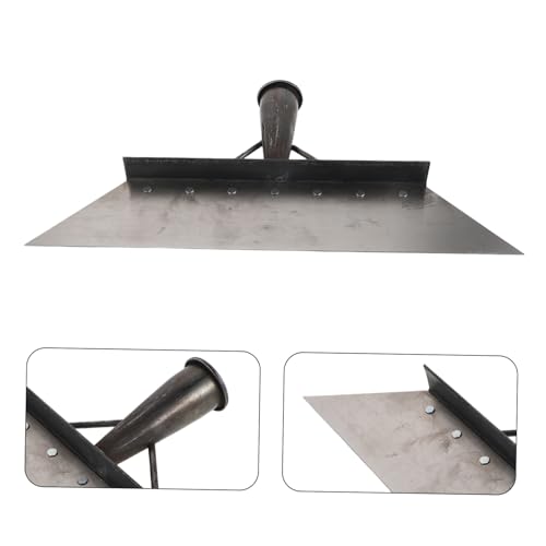 Uonlytech Heavy-Duty Manganese Steel Manure Scraper Shovel for Livestock Farm Cleaning, 38cm Metal Excrement Shovel with Multi-use Scraper Tool for Barn and Pasture Maintenance