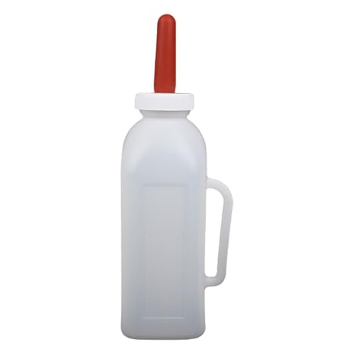 Calf Feeding Bottle with Nipple and Comfortable Grip Calf Feeders 1-5L Large Capacity Easy Feeding Upright Milk Pot