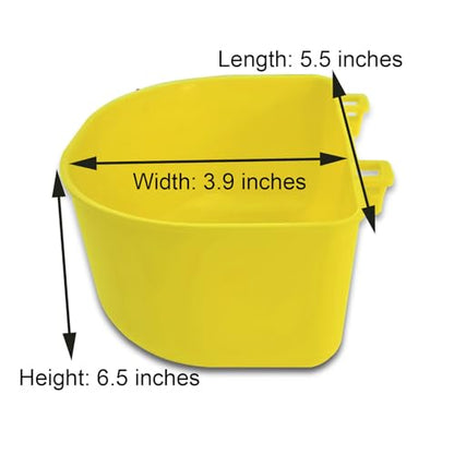 10pcs Cage Cups 25oz Feeder and Waterer Chicken Food Bowl, Hanging Rabbit Drinker Cup Yellow Bird Water Container with Hooks,Pet Feeding Dish for Small Animals - size: 10 Pack