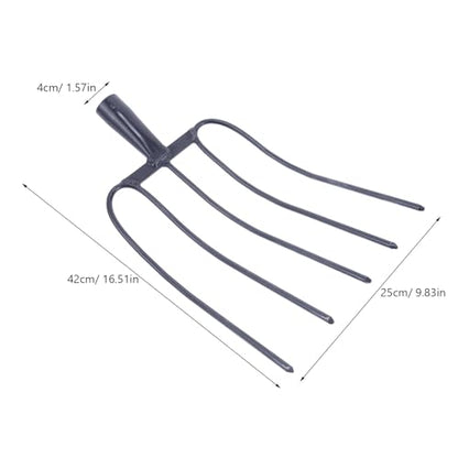 Abaodam Multi- Fork for Manure and Garden Use, Five-Tine Solid Steel Handheld Tool for Manure, Grass, and Compost Handling in Ranch and Outdoor Yard Cleanup