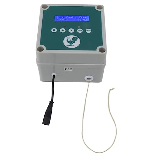 BSTiltion Automatic Chicken Coop Door Controller, Timer Remote Control Light Sensor Poultry House Door Actuator Motor Kit, with LED Display for Chicken Duck Goose (US Plug)