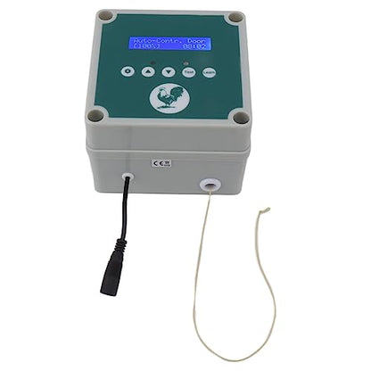 BSTiltion Automatic Chicken Coop Door Controller, Timer Remote Control Light Sensor Poultry House Door Actuator Motor Kit, with LED Display for Chicken Duck Goose (US Plug)