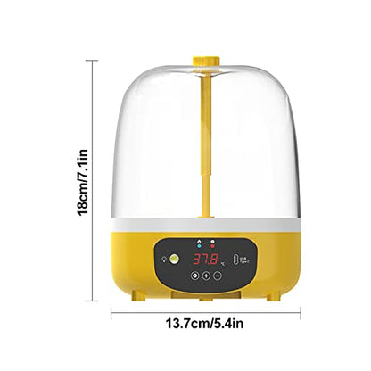 Tissting Mini Egg Incubator, Digital Incubators for Hatching Chicks, Holds 4 Eggs, Automatic Turner with Temperature and Humidity Control