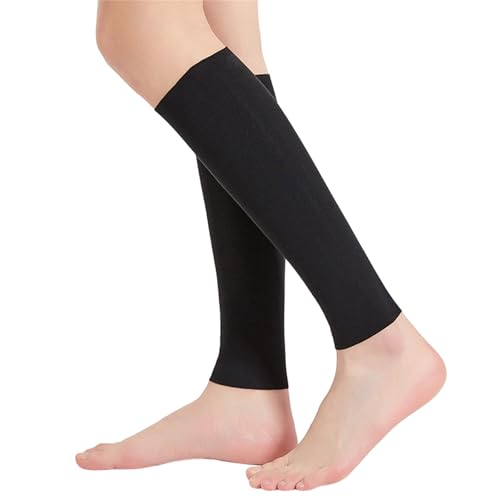 1 Pair Breathable Calf Warmer Winter Sports Device Warm Socks Cover for Outdoor Activity Nonslip Leg Cover Warm Sports Leg Sleeves - color: Black, size: Large