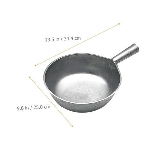 Aluminum Water Ladle Short Handle Retro Style Deep Scoop Feed Spoon for Livestock Kitchen Water Scoop Suitable for Pig Feeding and Household Use Style