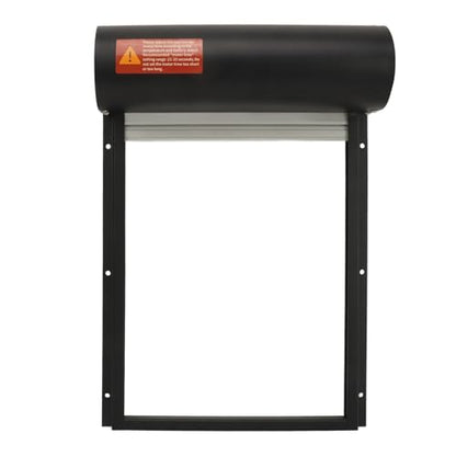 Jeanoko Solar Powered Automatic Chicken Coop Door with Timer, Sturdy Metal Frame, Protecting Poultry, for Chicken Duck Goose Farm Safety Equipment (Black) - color: Black