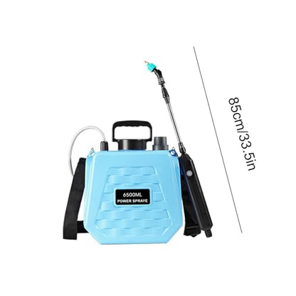 Electric Sprayer | Watering Can Rechargeable | Electric Pump Sprayer with Adjustable Shoulder Strap,for Farm Lawn Yard Backyard Agriculture Plant Outdoor Home - color: 6.5L sky blue