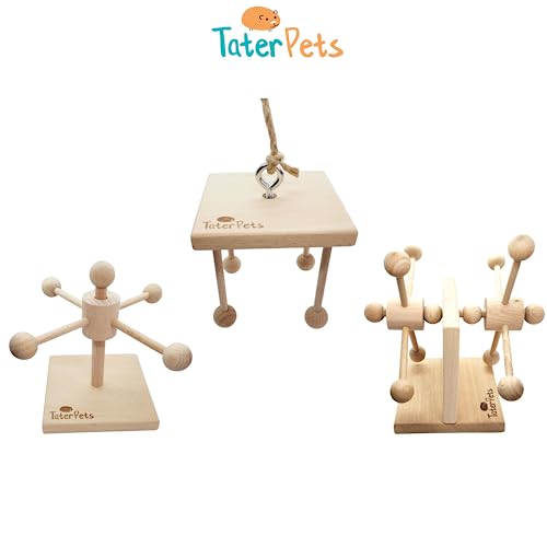 Enrichment Toy Turning Hanging for Guinea Pigs, Rabbits, Birds, Rats and Other Small Pets! Load with Veggies and Fruit (3 Toy Set!) - style: 3 Toy Set!