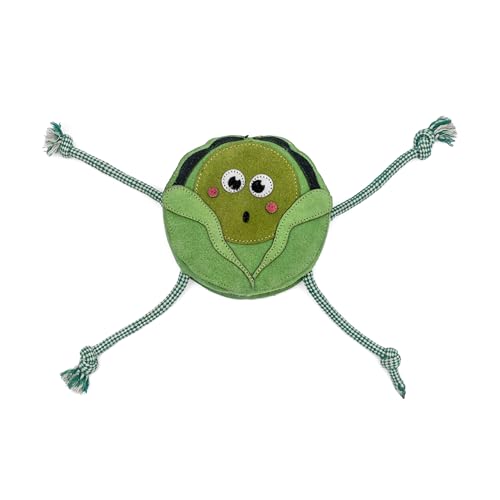 Fuzzl Eco Leather Super Sprout Natural and Tough Dog Toys - Long Lasting Chew Toys for Aggressive Chewers - Strong Dog Toy for Dogs and Puppy - style: Leather Sprout