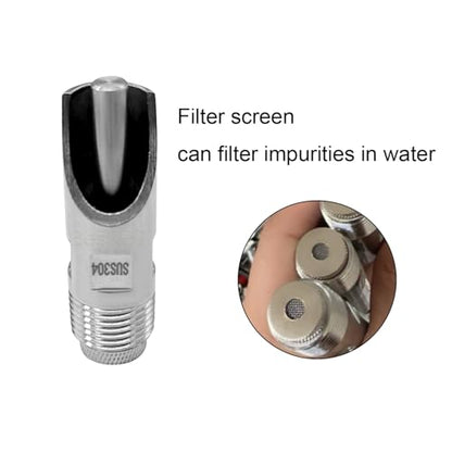 2 Sets Automatic Pig Nipple Drinkers Kit, Stainless Steel Pig Waterer Nipples and Plastics Water Tank Connectors and Hole Openers for Pigs Swine Piglets