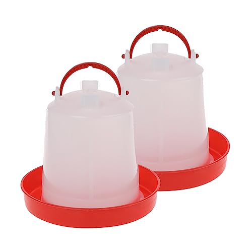Chicken Feeder Waterer Baby Chick Drinker Feeder with Carrying Handle Capacity 1.5 L Chicken Water Feeder Pet Supplies