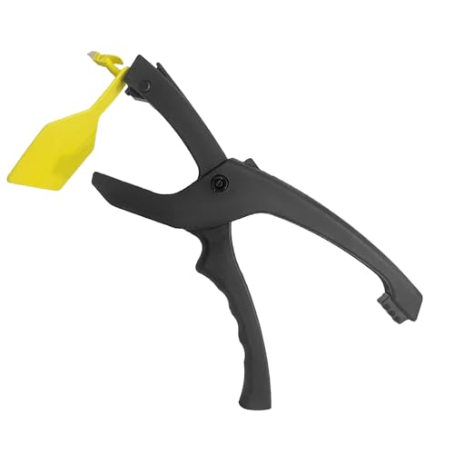 One-Piece Ear Tagging Pliers Ear Tags Applicator Piece Plastic Springback Design Efficient Livestock Management for Livestock Animal Cattle Pig Goat Sheep