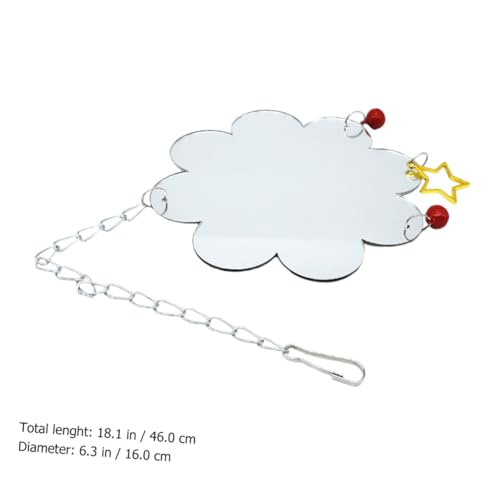 Hanging Chicken Mirror with Hook Bird Accessory for Pet Chickens and Parrots Durable Design to Enhance Play and Intellectual Development