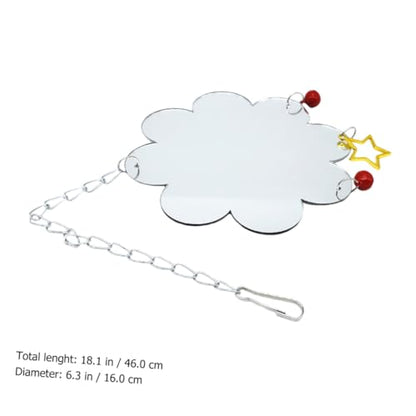 Hanging Chicken Mirror with Hook Bird Accessory for Pet Chickens and Parrots Durable Design to Enhance Play and Intellectual Development