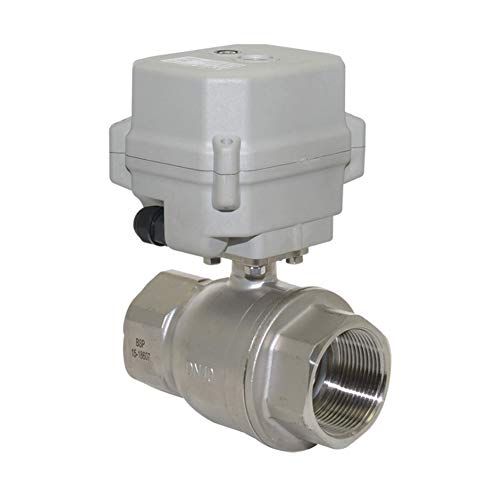 NPT 1.5'' Motorized Ball Valve DC12V Electrical Ball Valve CR3-01 with Indicator and Manual Override - size: 1-1/2INCH(DN40MM)