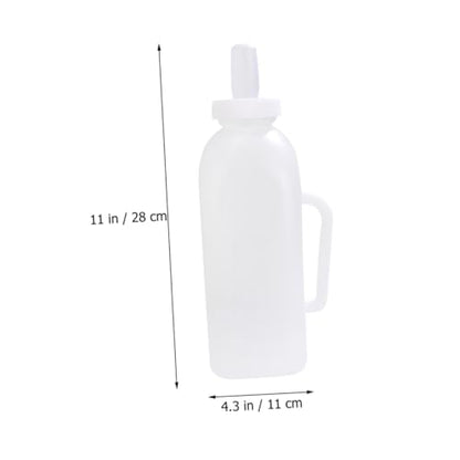 BESTonZON Complete 3-Piece Set Calf Nursing Bottle 2l Capacity Lid and Silicone Teat for Sheep