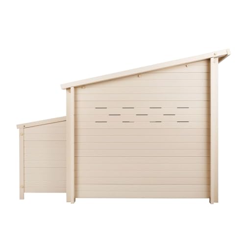 New Age Pet ECOFLEX Fontana Jumbo Chicken Coop, Urban Barn for 4 to 6 Chickens, Easy Assembly, Eco Friendly & Durable, Tan