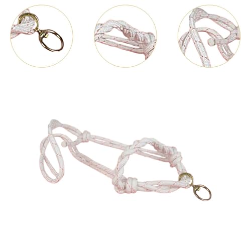 Menolana Bull Bridle Cow Halter for Home Cattles Farms Outdoor Strong Cow Lead Equipment Nylon Tools Effective Cattle Traction Halter - size: Braided Large
