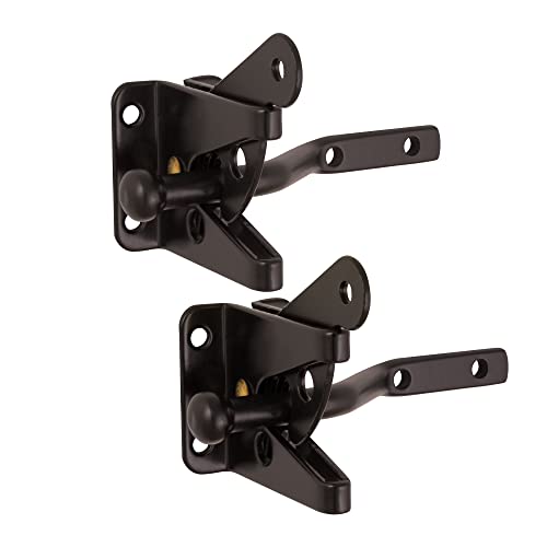 Design House 189407-ORB Self-Locking Heavy Duty Gate Latch 2-Pack Oil Rubbed Bronze - color: Oil Rubbed Bronze, size: 2-Pack Gate Latch or Lock