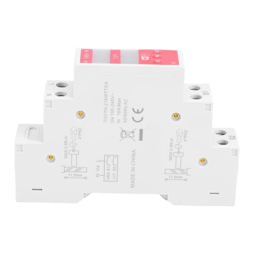 Hyuduo WiFi Temperature Humidity Switch, 16A Dual Display DIN Rail Mount Thermometer Hygrometer with Industrial Sensor and Real Time Monitoring for Incubator and Breeding Farm